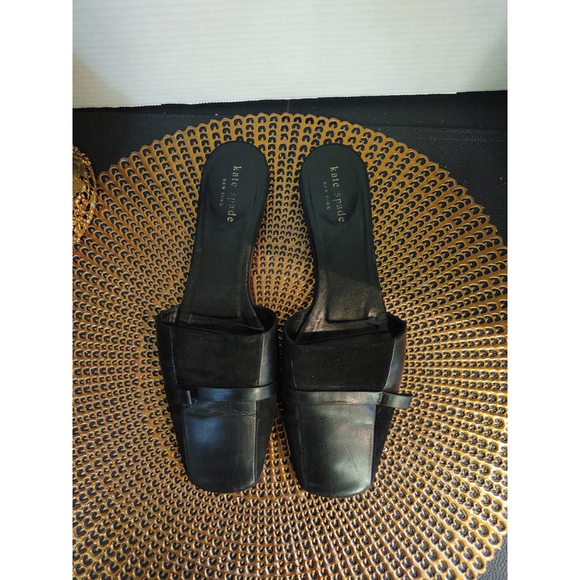 Kate Spade Leather & Suede Slides Size 8 - Picture 2 of 6